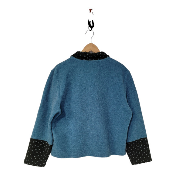 TIB Design Womens Cardigan Sweater Wool Blend Long Sleeve Blue Size L - Picture 11 of 12